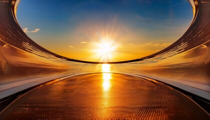 Intense Sunlight Reflected In A Circular Mirror Creating A Bright Dazzling Effect Dazzling Abstract