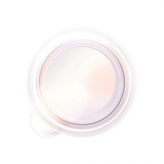 Elegant shiny abstract circular button with a pearlescent and reflective surface, perfect for modern design elements and user interface components