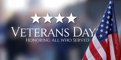 Honoring veterans day with stars stripes and a message of gratitude