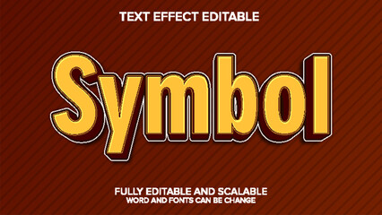 3d text effect symbol vector editable