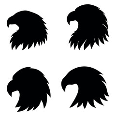 Obraz premium eagle head logo vector silhouette