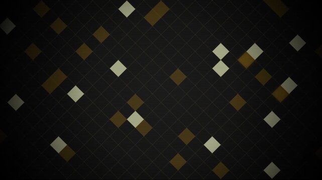 Abstract golden and brown diamond squares mosaic background for luxury business presentation