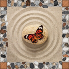 Natural sand and rock texture background