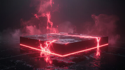 Electricity Surrounding a Server Rack.