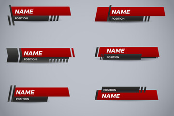 corporate overlay with red color for business name template design