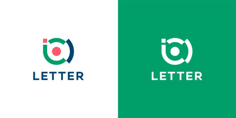 Abstract ic, Letter Logo Design  Modern Corporate Branding Concept
