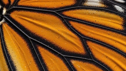 Closeup of Monarch Butterfly Wing.