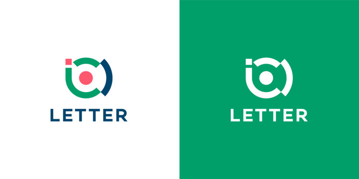 Abstract ic, Letter Logo Design  Modern Corporate Branding Concept