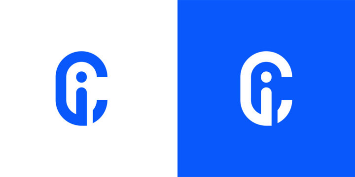 Modern Abstract ic, CI Letter Logo  Digital Brand Identity Design