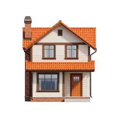 Fototapeta premium Cozy dwelling isolated on transparent background