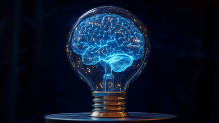 light bulb on dark background