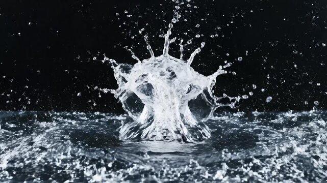 Water splash in crown shape