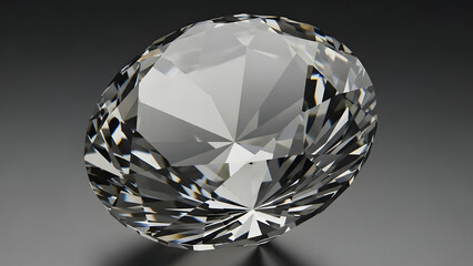 Macro photograph of a brilliant cut diamond from a side view, highlighting the height of the crown and the depth of the pavilion.