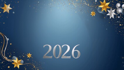 Professional New Year 2026 Corporate Blue Background