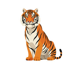 tiger on white background © Fariaislam