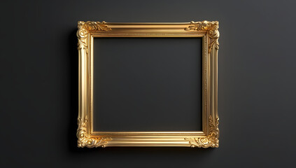 gold frame on black