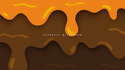 Melted Chocolate Dripping Background Vector Illustration
