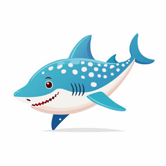 Obraz premium shark cartoon isolated on white background