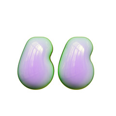 Alphabet, Number And Symbol 3D Render Word Lavender Lustrous Digital Powerup