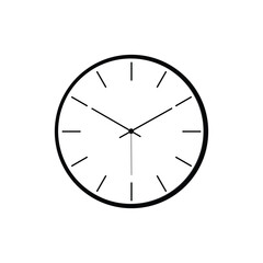 simple clock vector outline design