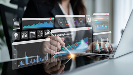 Data dashboard helps track business performance, identify trend patterns, and optimize strategic decision making for sustainable growth Parse