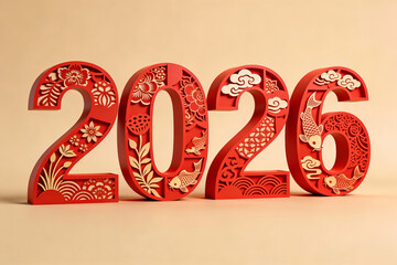 2026 Chinese New Year Decorative Numerals
