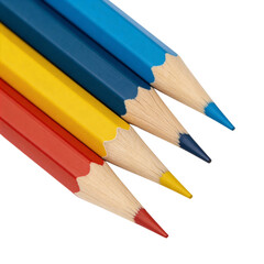 colored pencils isolated on white background