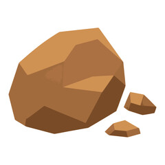 extraction copper ore nature source flat color vector illustration template design