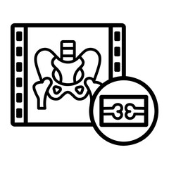 Fototapeta premium radiography Line Icon