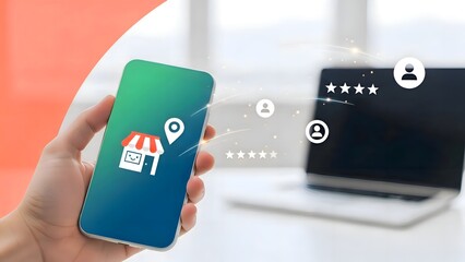 Mobile App Interface for E-commerce and Store Reviews