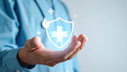 Hand holding icon for the healthcare medical icon. health insurance health concept. health insurance business for hospital.