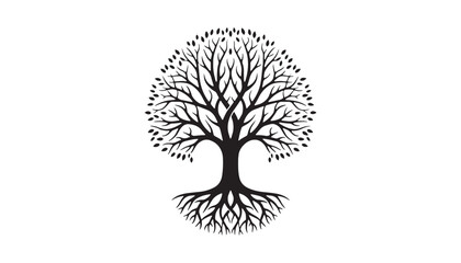 Tree with Extensive Branches and Roots