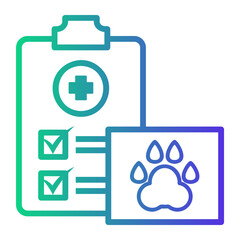 Obraz premium report Line Gradient Icon