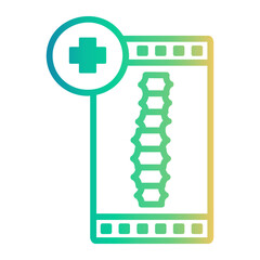 Obraz premium anatomy Line Gradient Icon