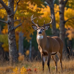 Colorado Wildlife: Buck Whitetail Deer in Autumn Colors