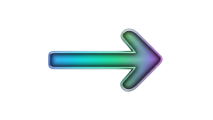 Glowing neon arrow pointing right on black background