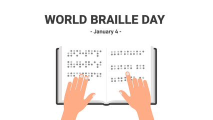 Obraz premium Celebrating World Braille Day on January 4th Understanding the Importance of Braille Literacy