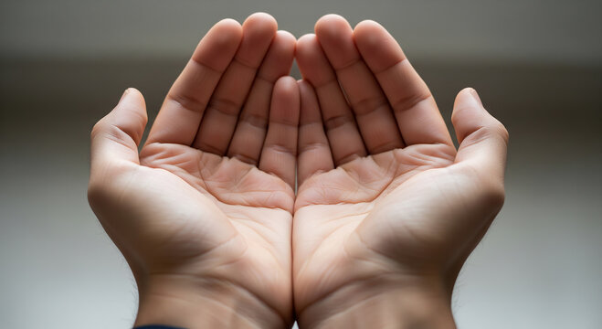 Open Hands Gesture Symbolizing Prayer DOA , Hope, Giving, and Spiritual Support