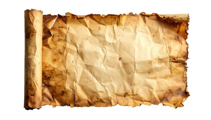 Ancient, aged parchment with burnt edges, ready for a secret message