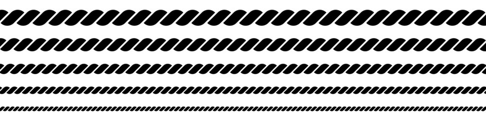 Collection of Minimalist rope icon line pattern vector stock illustration © TaqwaaArtworks