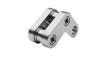 Stainless steel mechanical linkage with bearings and bolt holes