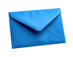 A vibrant blue envelope against a stark black background
