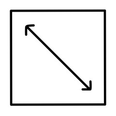 square measurement icon vector