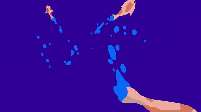 hand with water splash