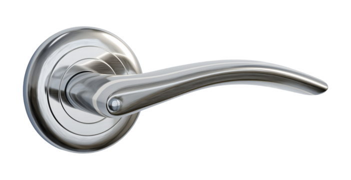 Chic door handle on transparent background. - Powered by Adobe