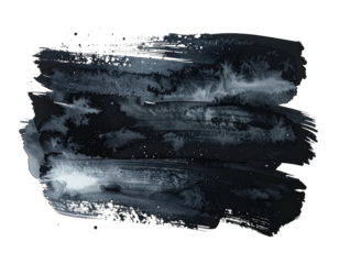 Abstract strokes of dark watercolor blending against a black backdrop