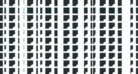 Geometric texture in the form of cut shapes.