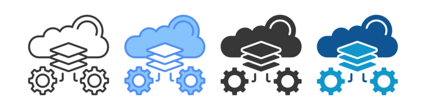 Paas Icon Set Multiple Style Collection