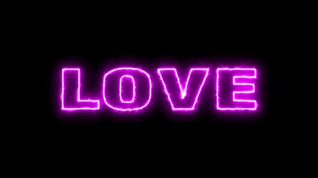 animated video of the word "LOVE"