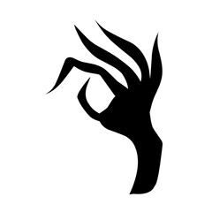 Obraz premium Zombie hand silhouette illustration
